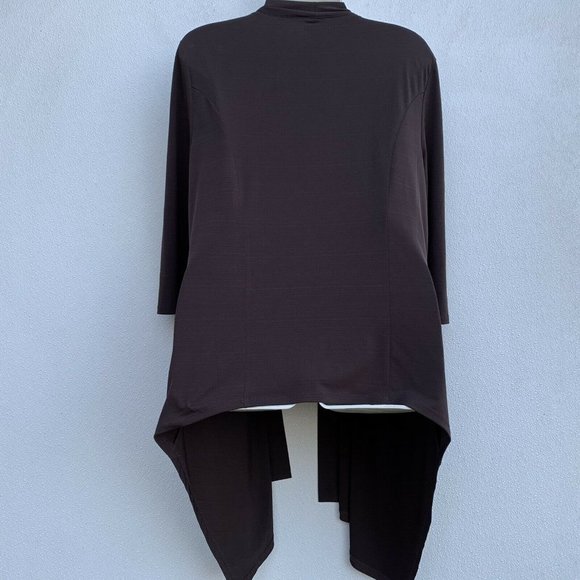 East 5th Women Cardigan Size M Brown Open Front 3/ - Picture 5 of 8